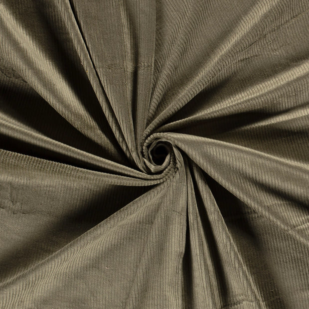 Jumbo Cord Stretch 6w fabrik Khaki-Grün 