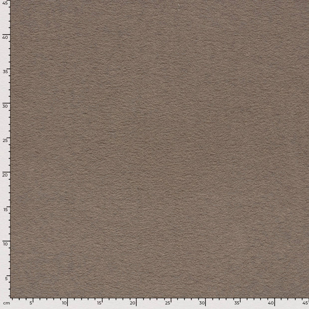 Fleece fabrik Melange Taupe