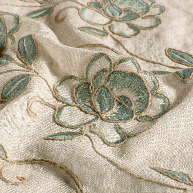  tissu fleurs Menthe foncée