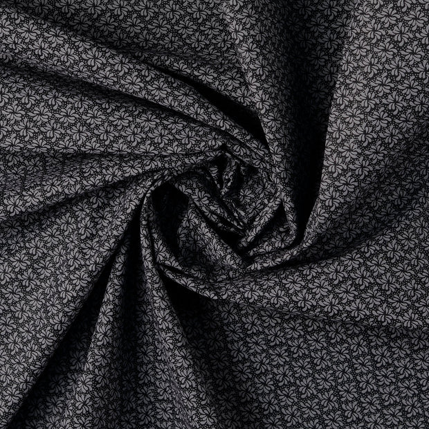 Popeline de Coton tissu Noir 