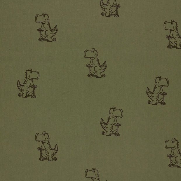 Cotton Poplin fabric Dark Green matte 