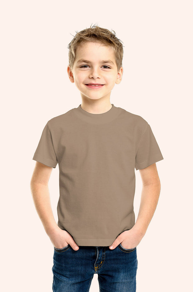 Baumwolle Jersey GOTS fabrik Uni Taupe Grau
