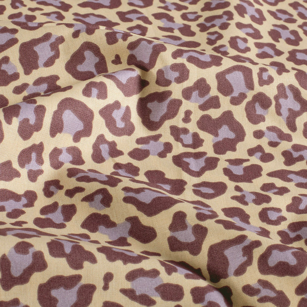Popeline de Coton tissu Panther Blanc cassé
