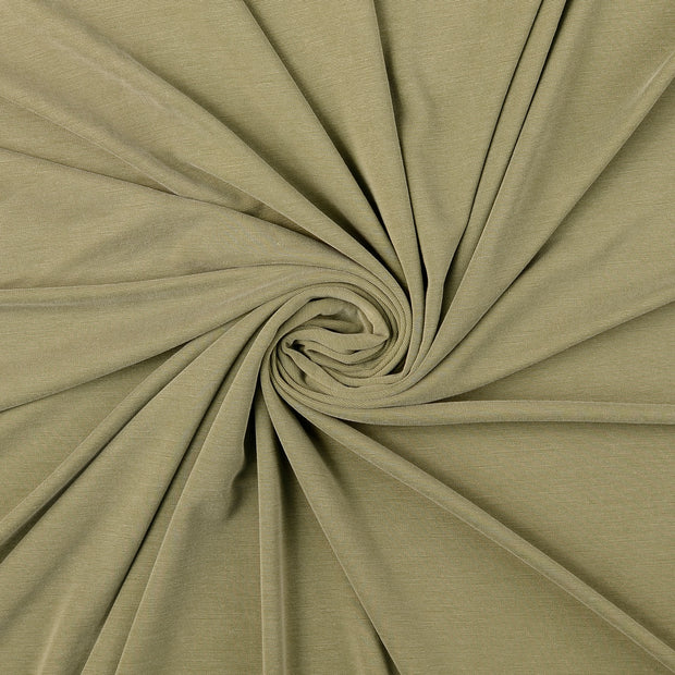 Jersey de Coton tissu Vert Olive 
