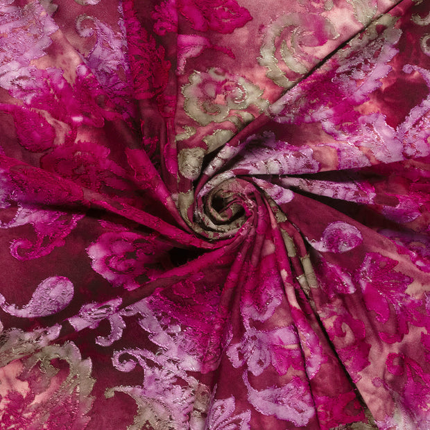 Jacquard fabric Fuchsia printed 