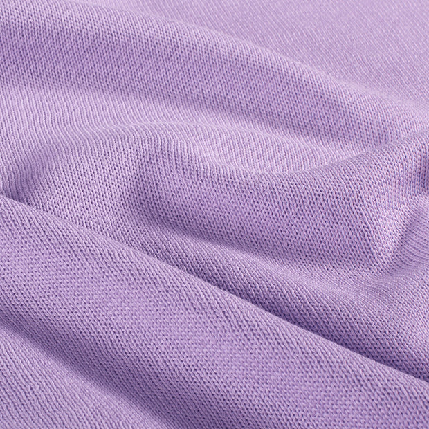 Heavy Knit fabrik Uni Lila