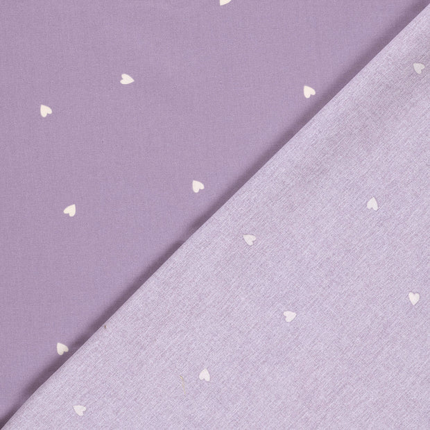 Cotton Poplin fabric Hearts printed 