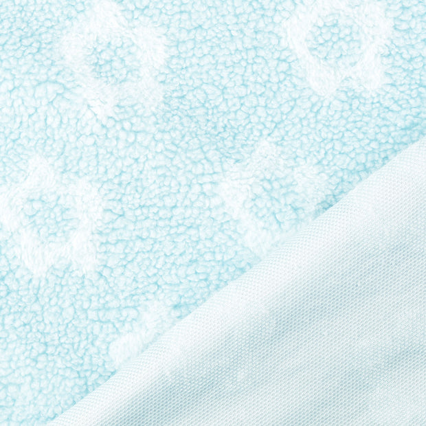 teddy tissu Bleu clair jacquard 
