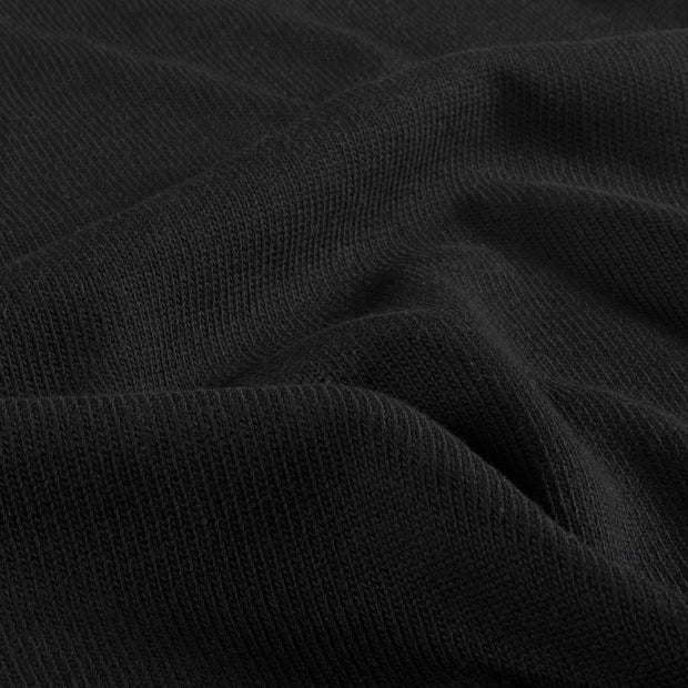 Heavy Knit fabrik Uni Schwarz