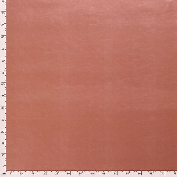 Imitation cuir tissu Unicolore Vieux rose
