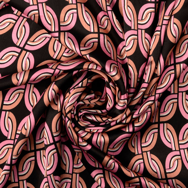 Viscose Satin tissu Saumon 
