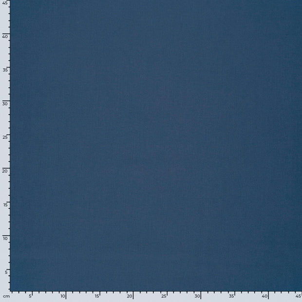 Cotton Poplin GOTS organic fabric Unicolour Steel Blue