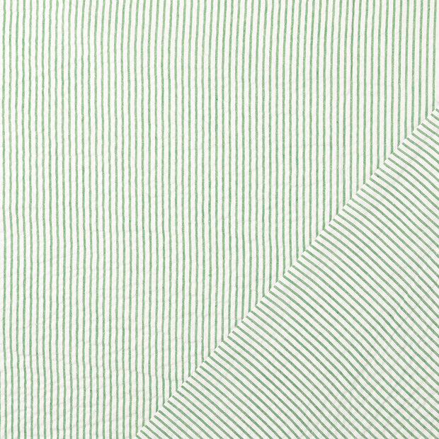  fabric Green Seersucker 