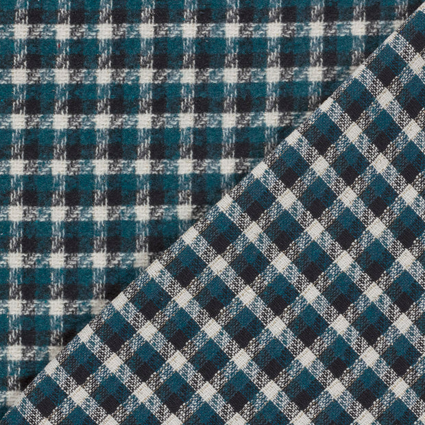 Jacquard fabric Checks brushed 
