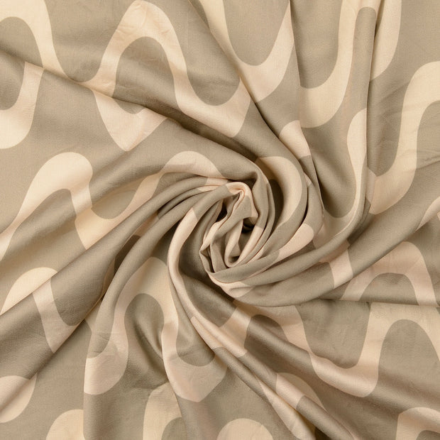 Viscose Satin fabrik beige 