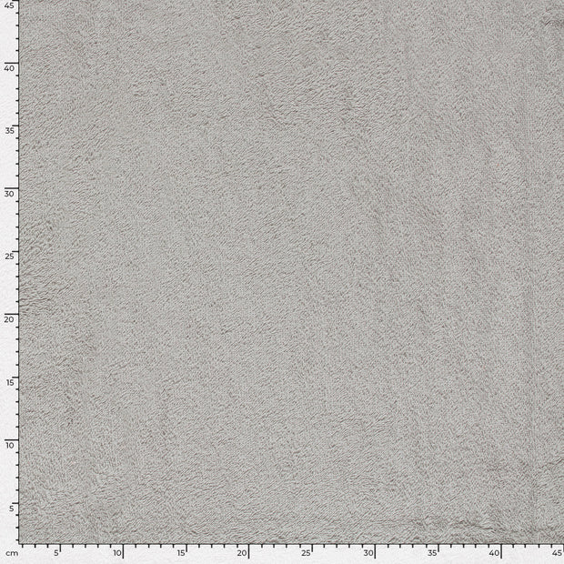 Terry Towelling fabric Unicolour Light Grey