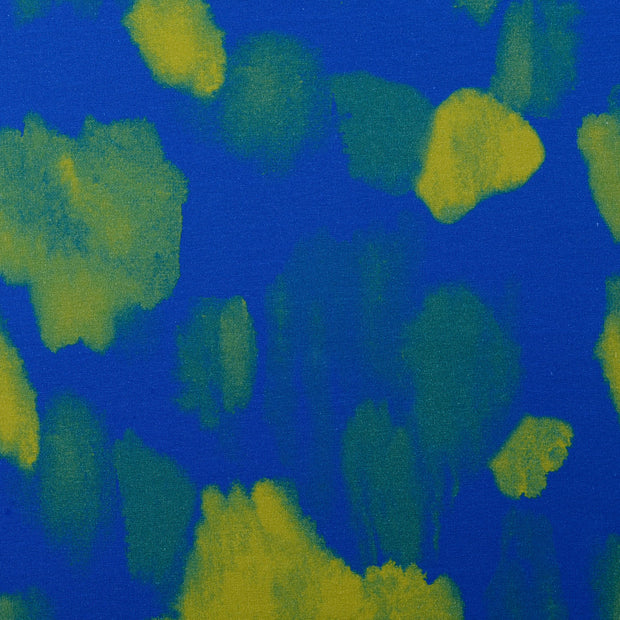 French Terry tissu camouflage Cobalt