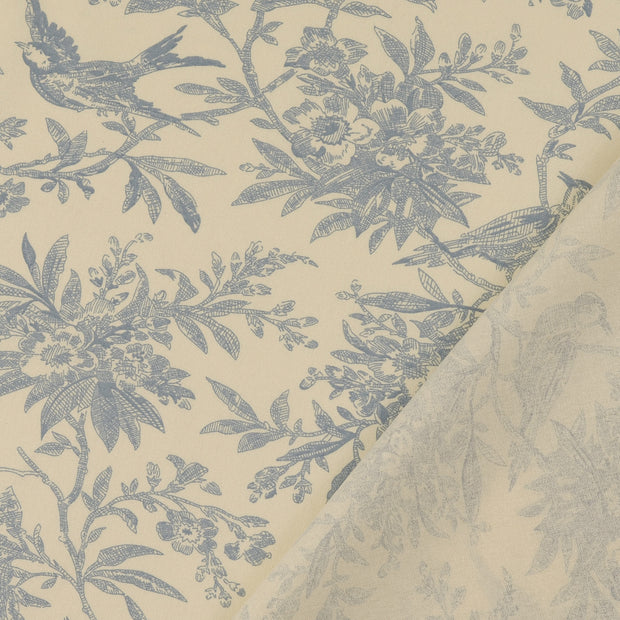 Cotton Poplin fabric Baby Blue printed 