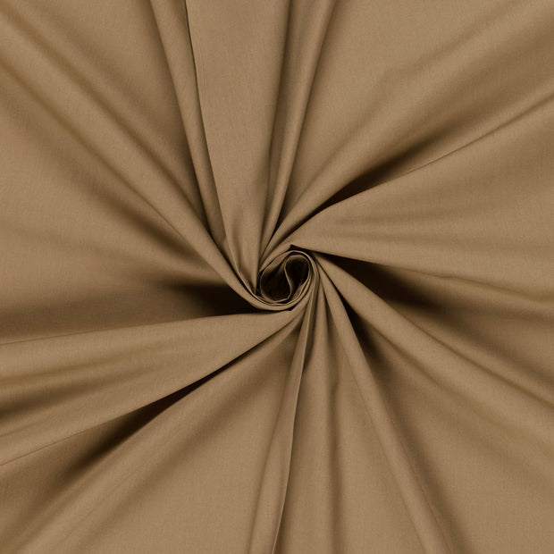 Coton Popeline GOTS tissu Camel 