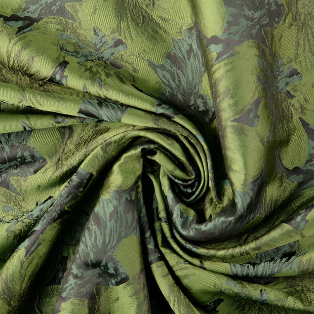 Jacquard fabrik Olivgrün 