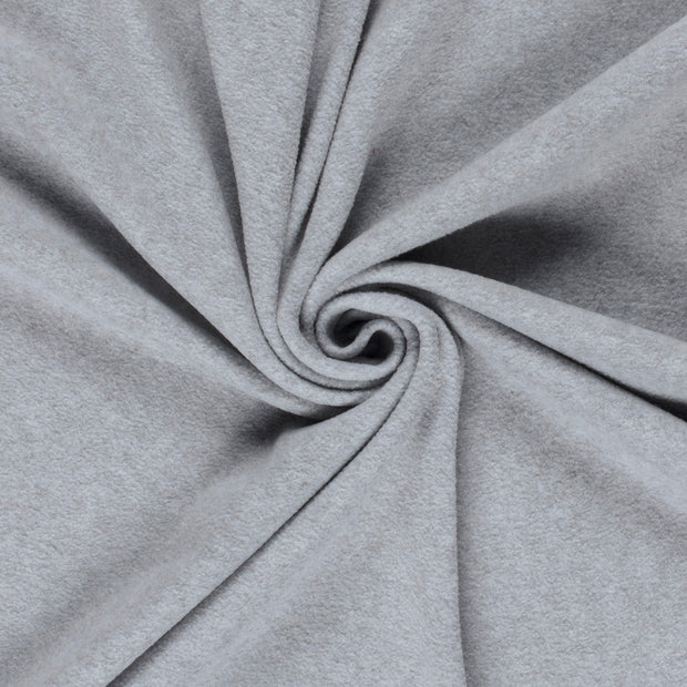 Polar Fleece fabrik Hellgrau gebürstet 
