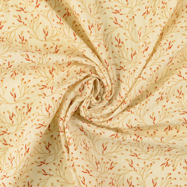 Seersucker fabric beige 