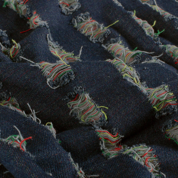 Denim fabric Abstract Navy
