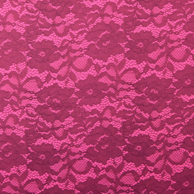 Viscose Satin fabrik Blumen Rosa