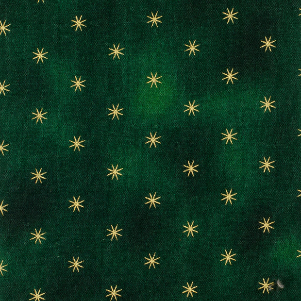 cretonne fabric Christmas forest green