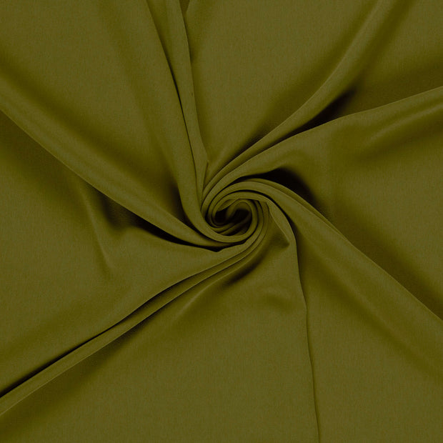 Crêpe tissu Vert kaki peint 