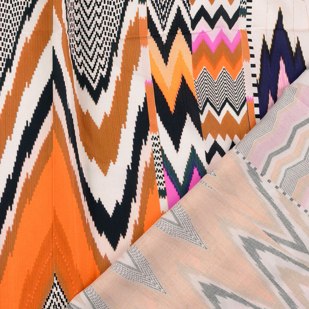 Popeline de Viscose tissu multicolore 
