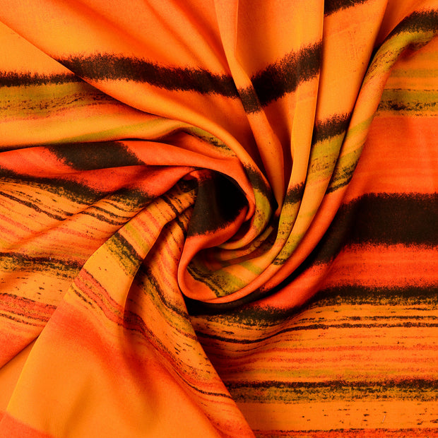 Viscose Satin fabric Orange 