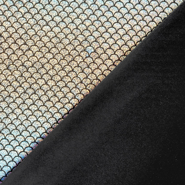 Lamé fabric Mermaid Silver