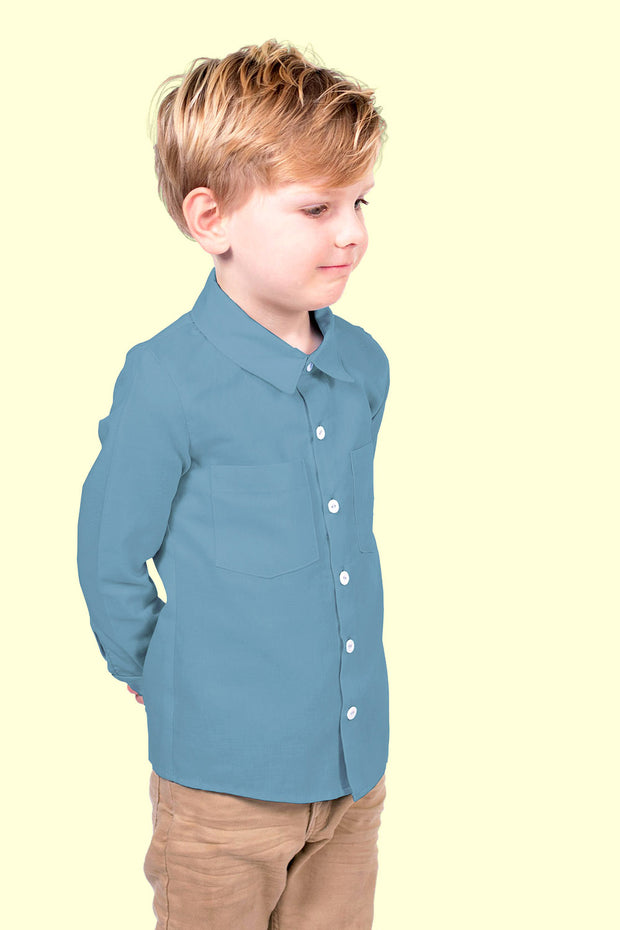 Cotton Poplin GOTS organic fabric Unicolour Indigo