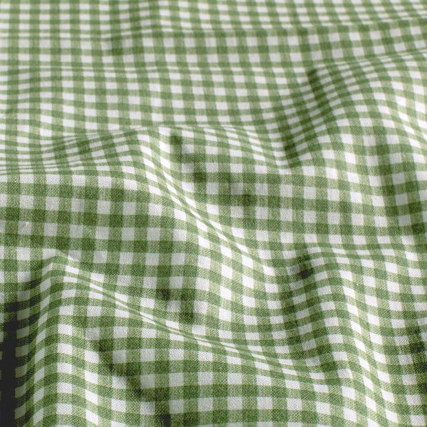 Cretonne fabric Checks Green