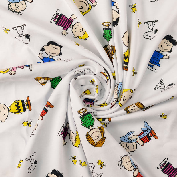 Jersey de Coton tissu blanc 