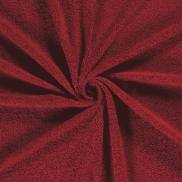 Frotté tissu rouge 