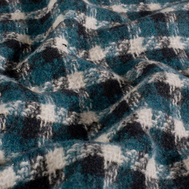 Jacquard fabric Checks Petrol