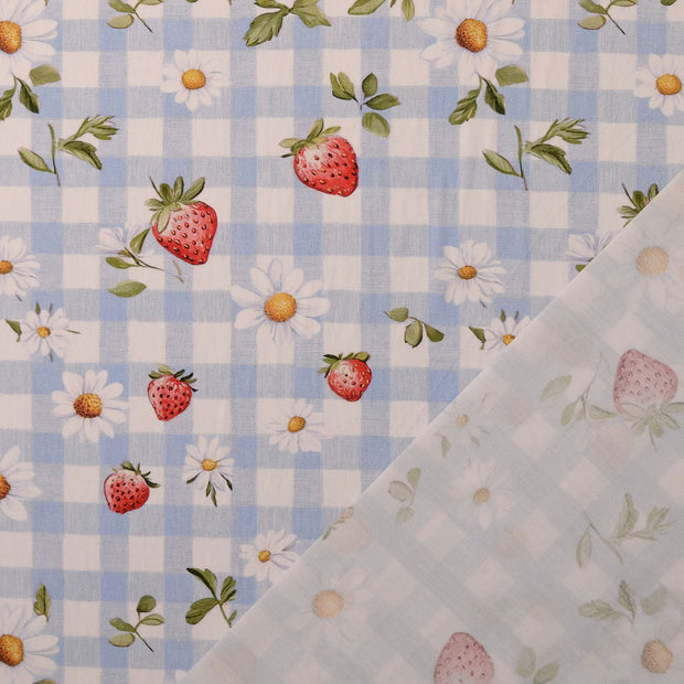 Popeline de Coton tissu Bleu bébé 