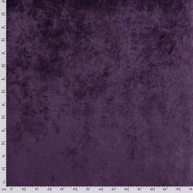 Velours tissu Unicolore Pourpre