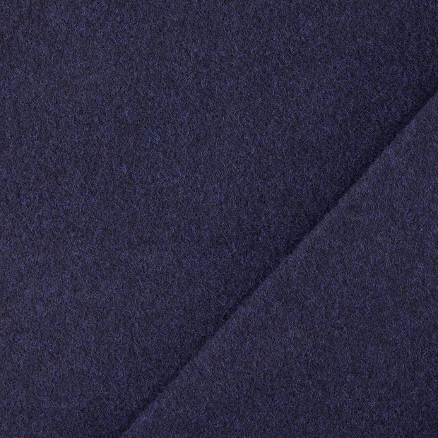 Chiffon en laine tissu Bleu Marine fil teint 