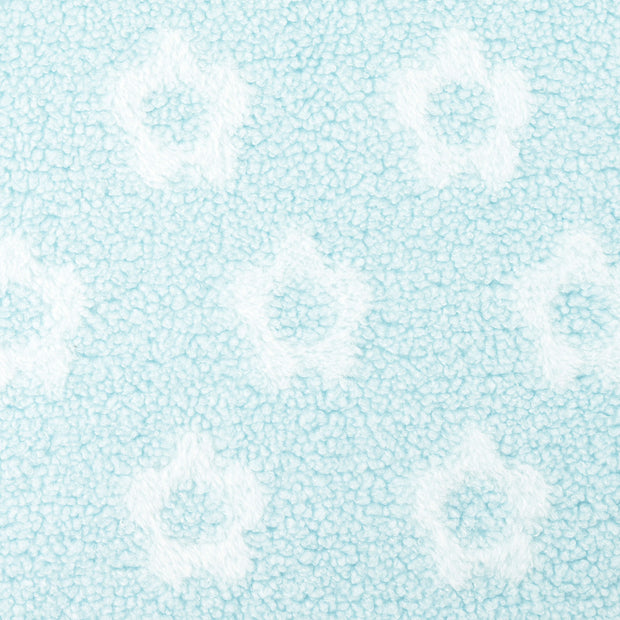 teddy tissu fleurs Bleu clair