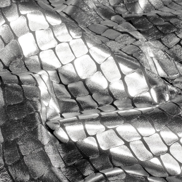 Lamé fabric Silver bicolour 