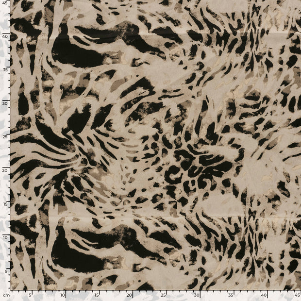 Satin Duchesse fabrik Tiere Beige