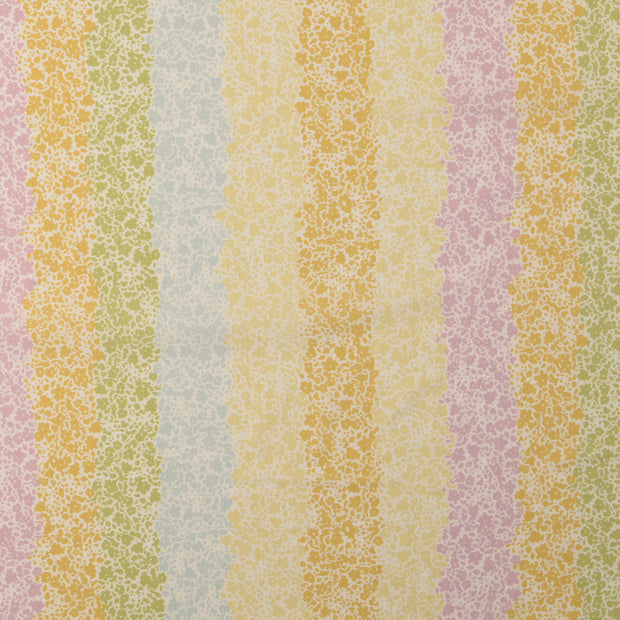Voile tissu fleurs Jaune