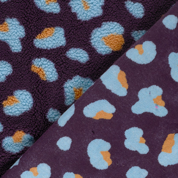 Sherpa Fleece fabric Leopards printed 