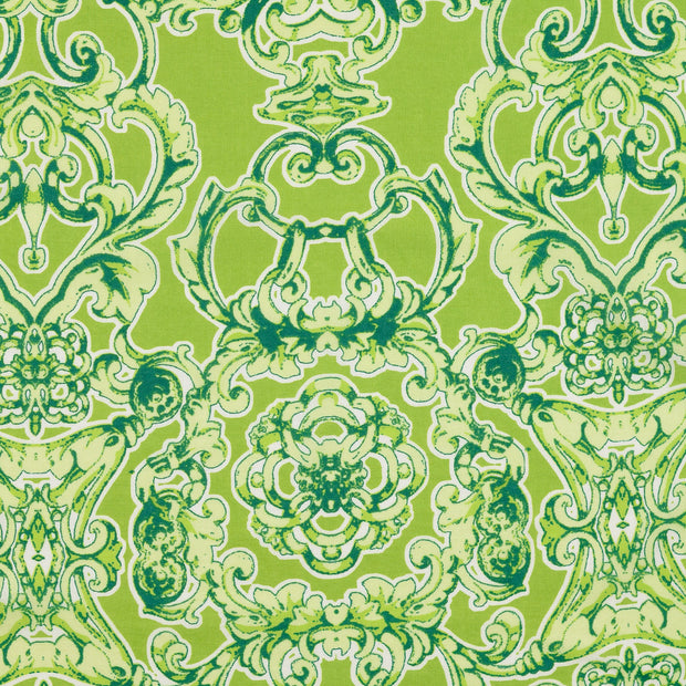 Voile fabrik Blumen Olivgrün