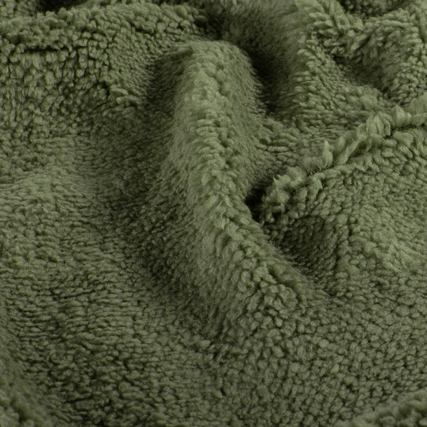 Sherpa Fleece fabric Unicolour Forest Green