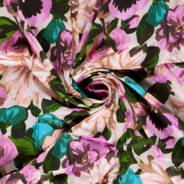 Viscose Satin fabric digital printed 