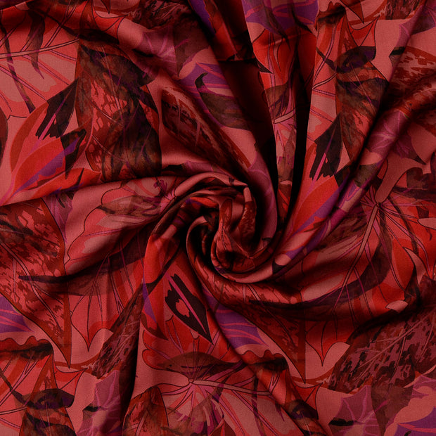 Popeline de Viscose tissu rouge 